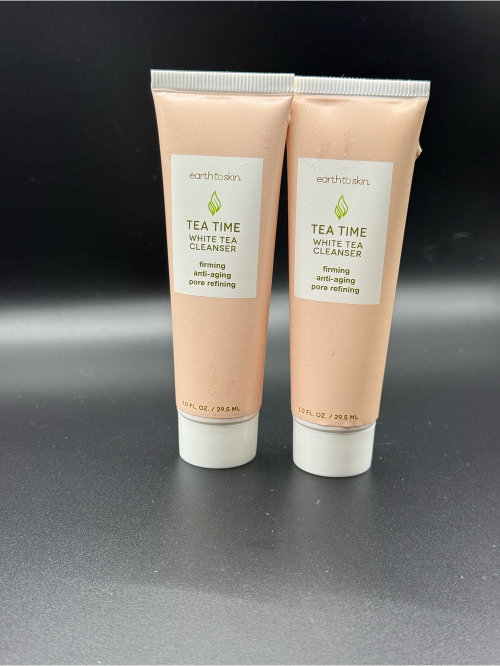 earth to skin Tea Time White Tea Cleanser - Lot of 2- travel size- 1oz